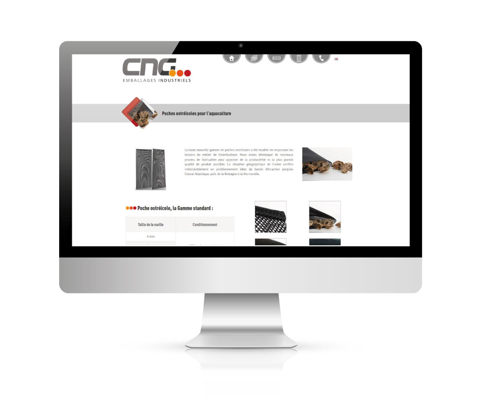 Création de site internet - CNG emballages